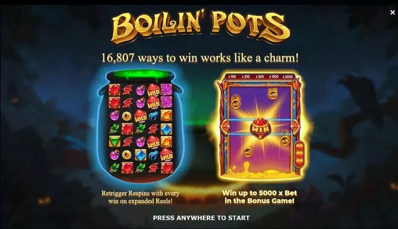 Boiling Pots  Fun Slot Game made by Yggdrasil with 5 Reel and 16807 Line