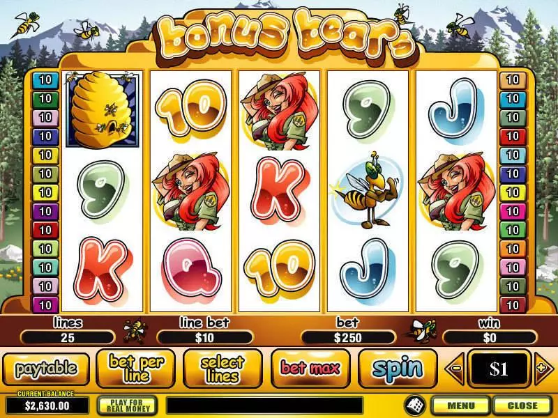 Bonus Bears Fun Slot Game made by PlayTech with 5 Reel and 25 Line
