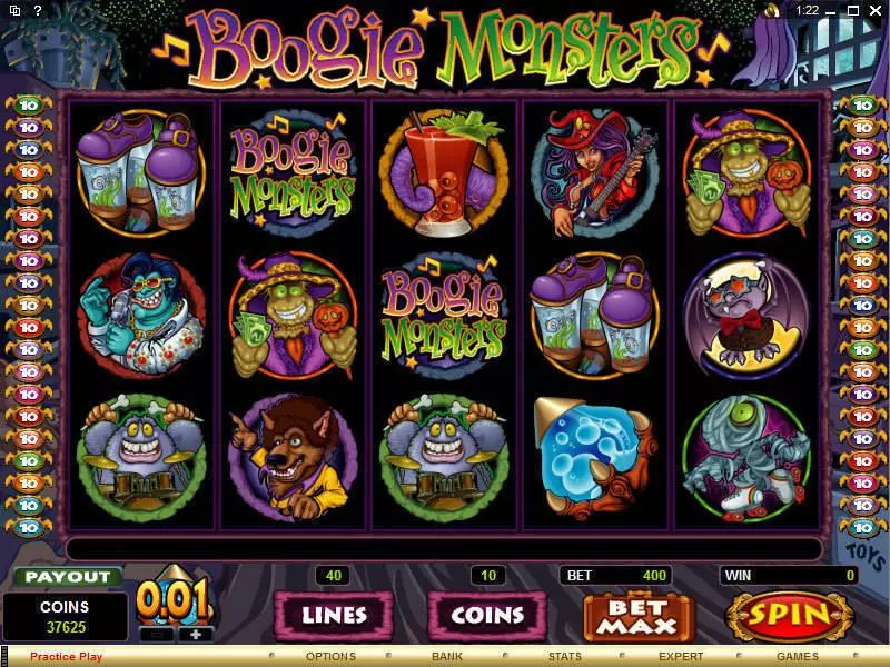 Boogie Monsters Fun Slot Game made by Microgaming with 5 Reel and 40 Line