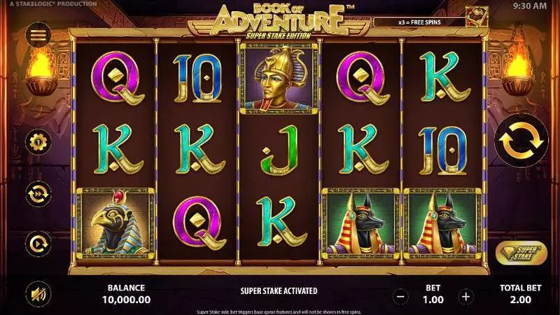 Book of Adventure: Super Stake Edition Fun Slot Game made by StakeLogic with 5 Reel and 10 Line