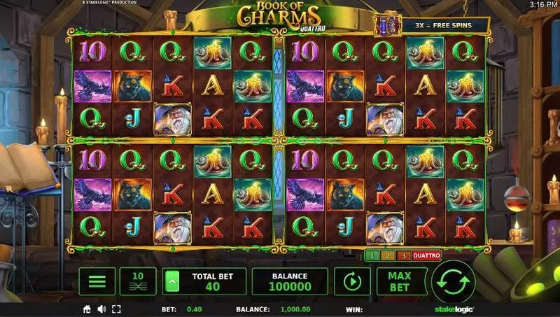 Book of Charms Fun Slot Game made by StakeLogic with 5 Reel and 10 Line