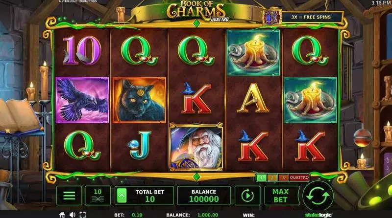 Book of Charms Fun Slot Game made by StakeLogic with 5 Reel and 10 Line