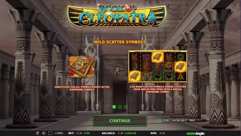 Book of Cleopatra Fun Slot Game made by StakeLogic with 5 Reel and 10 Line