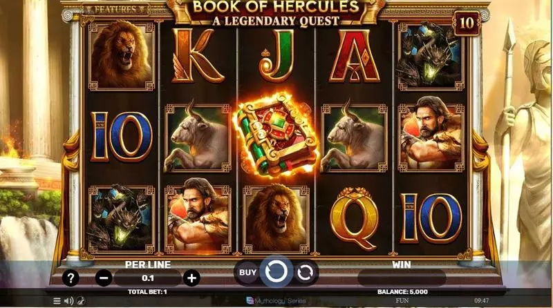 Book Of Hercules Fun Slot Game made by Spinomenal with 5 Reel and 10 Line