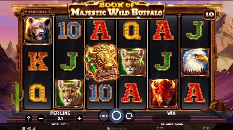 Book Of Majestic Wild Buffalo Fun Slot Game made by Spinomenal with 6 Reel and 10 Line