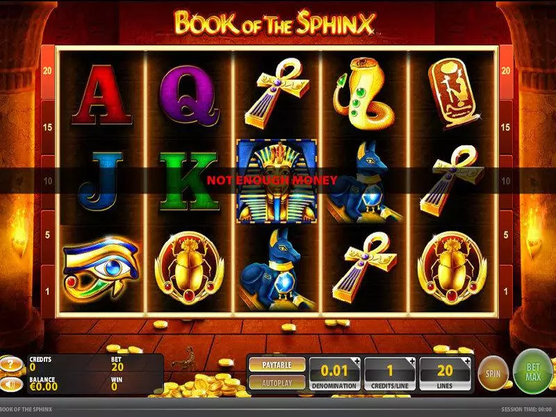 Book of the Sphinx Fun Slot Game made by GTECH with 5 Reel and 20 Line