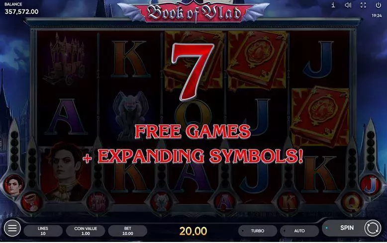 Book of Vlad Fun Slot Game made by Endorphina with 5 Reel and 10 Line
