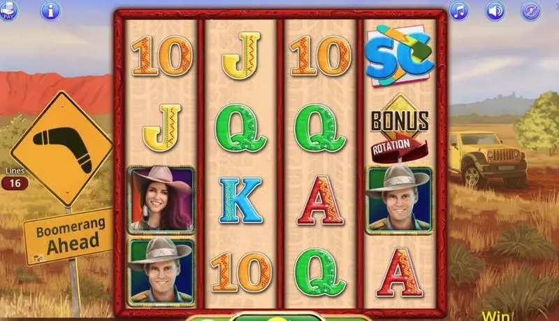 Boomerang Bonanza Fun Slot Game made by Booming Games with 4 Reel and 16 Line