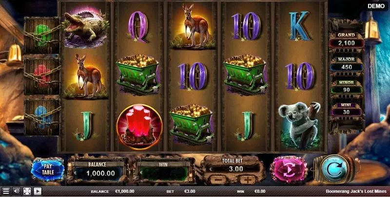 Boomerang Jack's Lost Mines Fun Slot Game made by Red Rake Gaming with 5 Reel and 25 Line