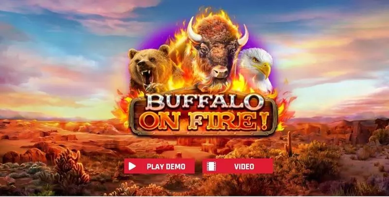 Buffalo On Fire! Fun Slot Game made by Red Rake Gaming with 5 Reel and 1024 Way