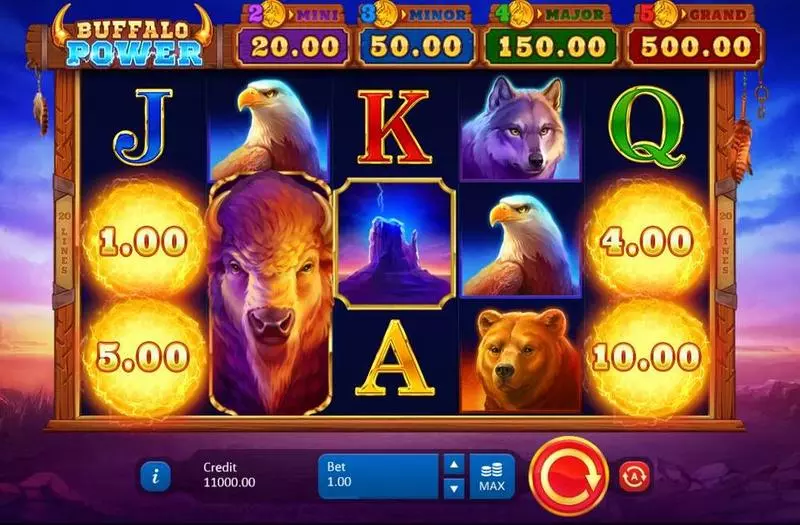 Buffalo Power: Hold and Win Fun Slot Game made by Playson with 5 Reel and 20 Line