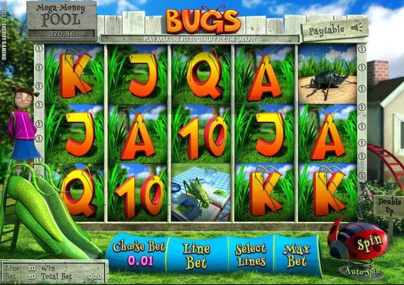 Bugs Fun Slot Game made by Sheriff Gaming with 5 Reel and 20 Line