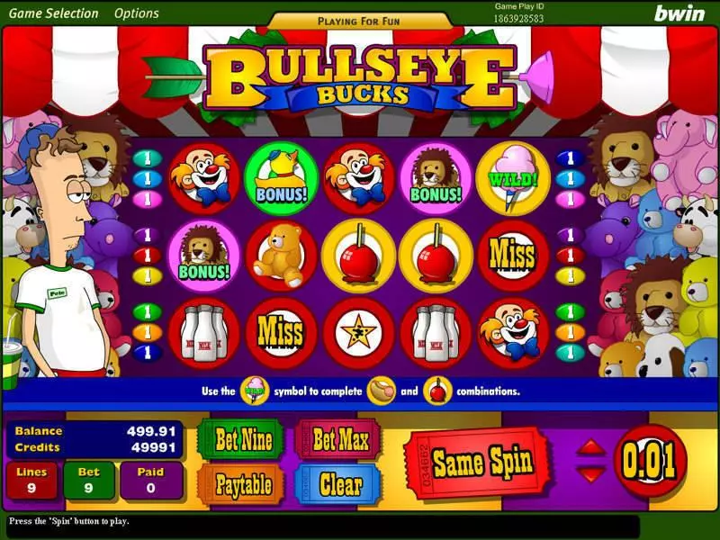 Bulls Eye Bucks Fun Slot Game made by Amaya with 5 Reel and 9 Line