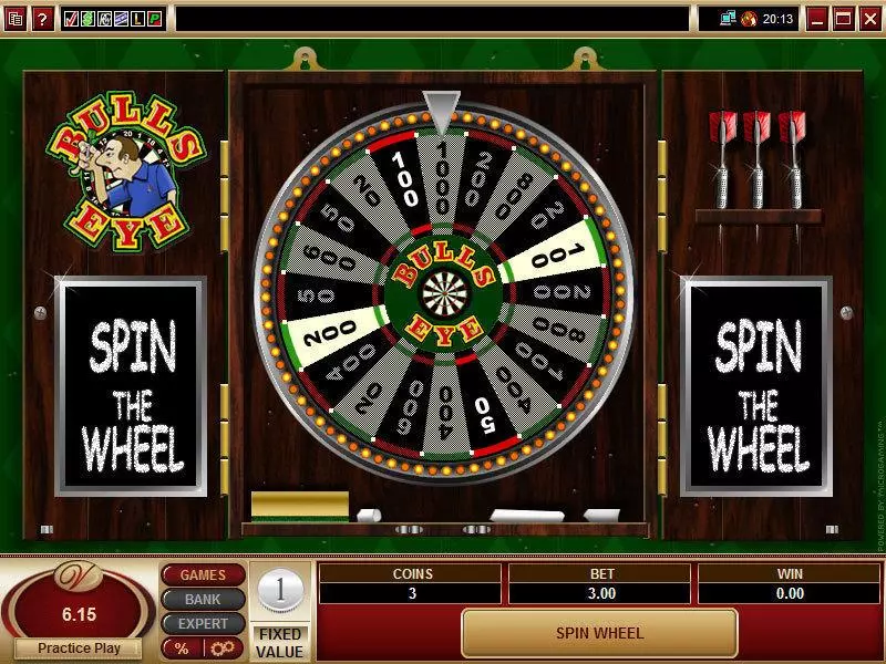 Bulls Eye Fun Slot Game made by Microgaming with 3 Reel and 1 Line