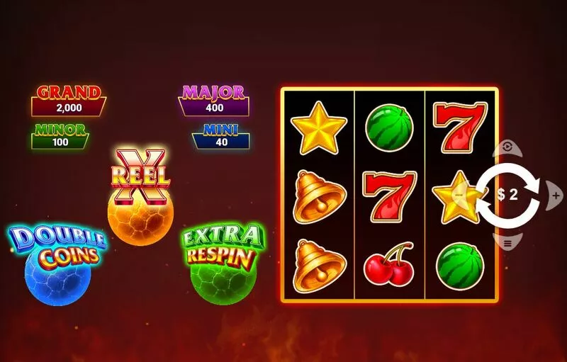 Burn Burn Burn Stepper Fun Slot Game made by Wizard Games with 3 Reel and 5 Line