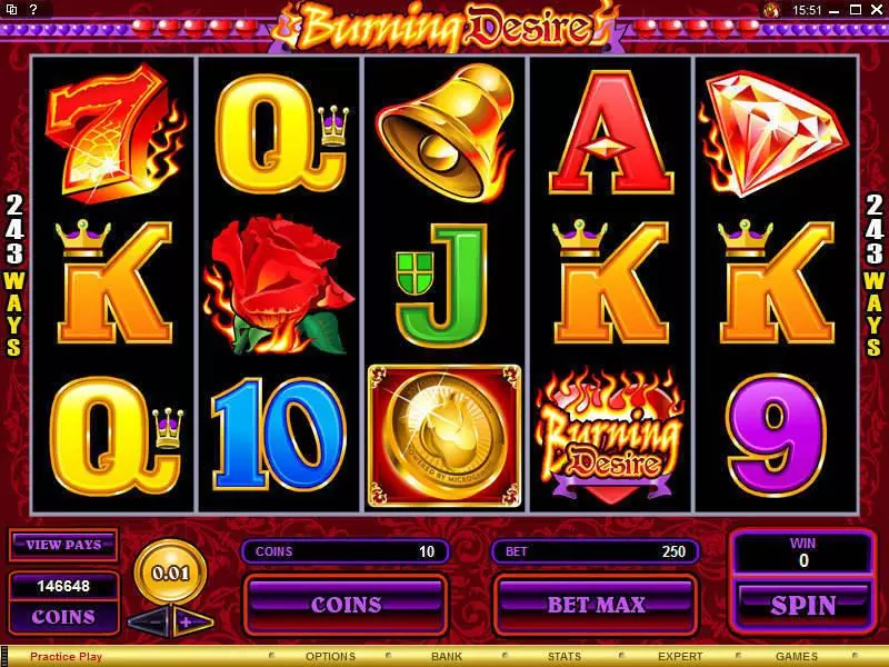 Burning Desire Fun Slot Game made by Microgaming with 5 Reel and 243 Line
