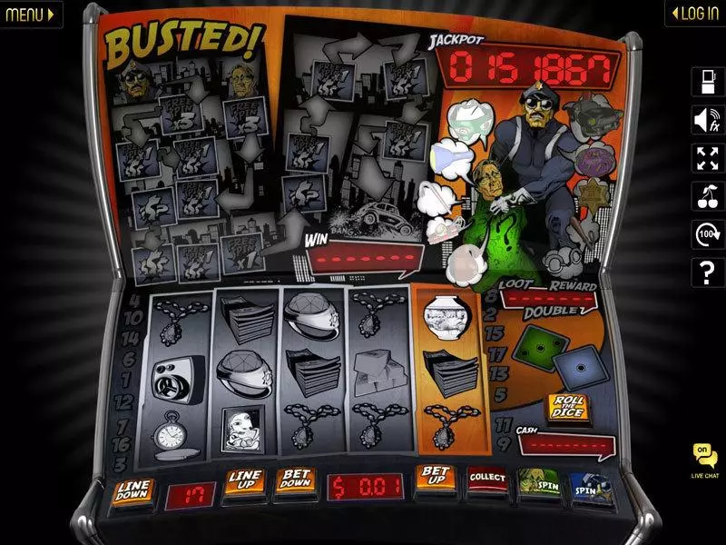 Busted! Fun Slot Game made by Slotland Software with 5 Reel and 17 Line