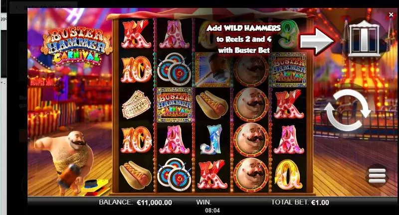 Buster Hammer Carnival Fun Slot Game made by ReelPlay with 5 Reel and 3125 Way