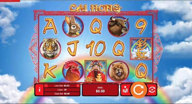 Cai Hong  Fun Slot Game made by RTG with 5 Reel and 30 Line