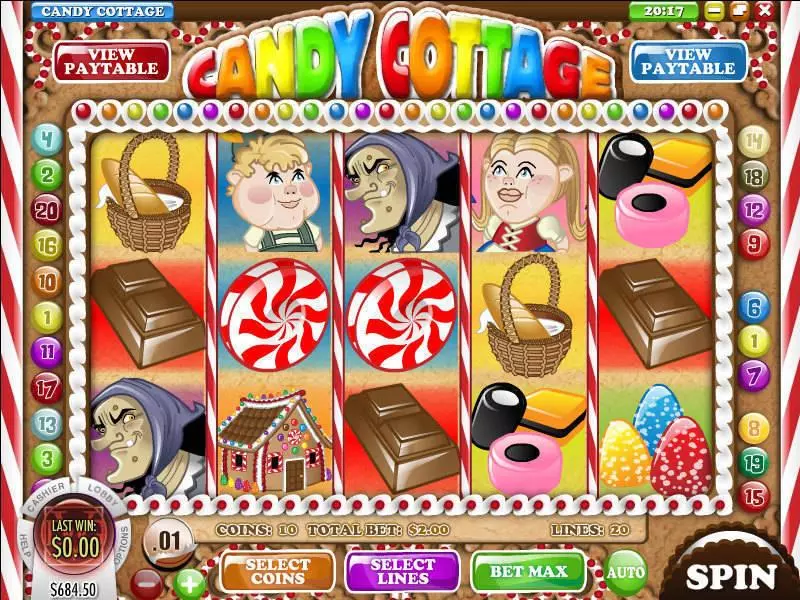 Candy Cottage Fun Slot Game made by Rival with 5 Reel and 20 Line