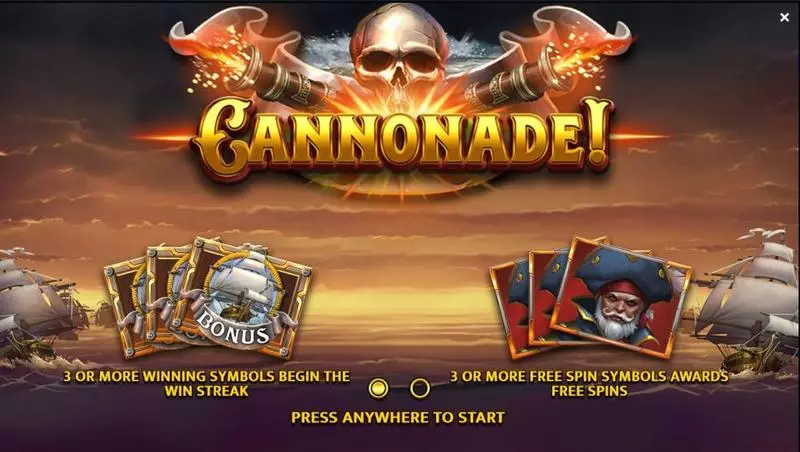 Cannonade! Fun Slot Game made by Yggdrasil with 6 Reel and 7776 ways