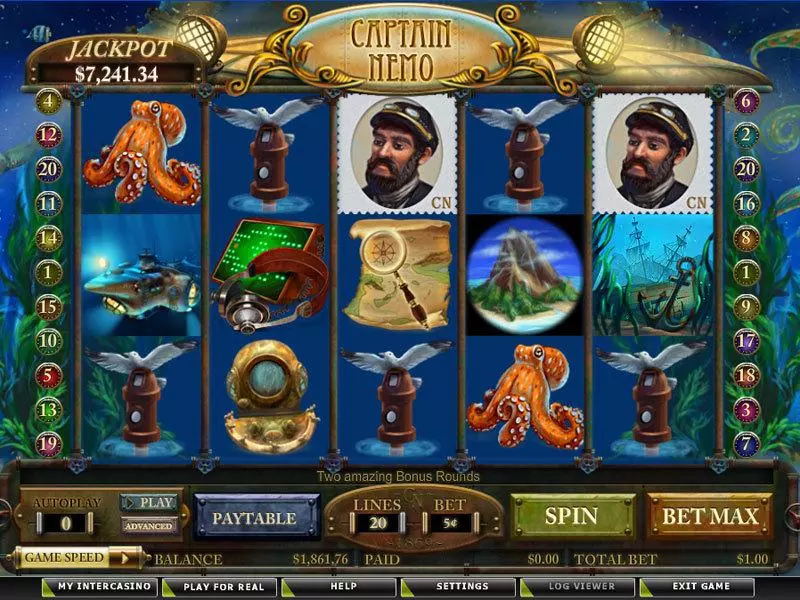 Captain Nemo Fun Slot Game made by Amaya with 5 Reel and 20 Line