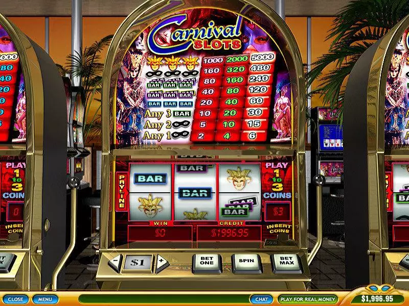 Carnival Fun Slot Game made by PlayTech with 3 Reel and 1 Line