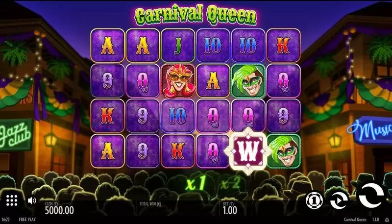 Carnival Queen Fun Slot Game made by Thunderkick with 6 Reel and 4096 Line