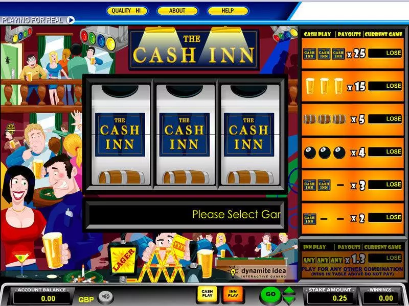 Cash Inn 1 Line Fun Slot Game made by Parlay with 3 Reel and 1 Line