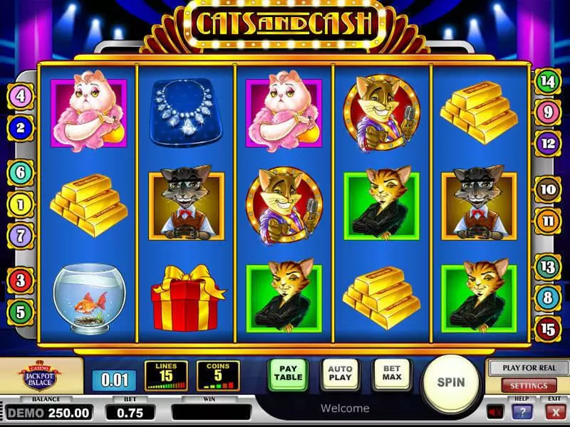 Cats & Cash Fun Slot Game made by Play'n GO with 5 Reel and 15 Line
