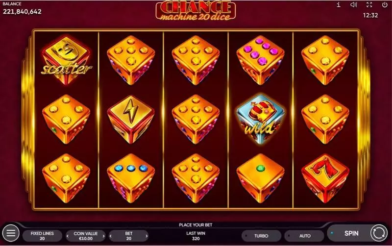 Chance Machine 20 Dice Fun Slot Game made by Endorphina with 5 Reel and 20 Line