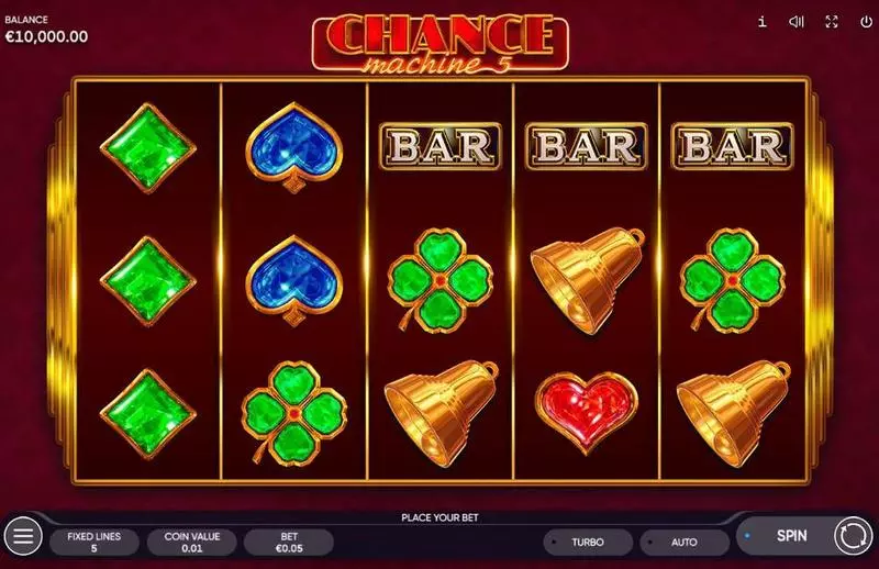 Chance Machine 5 Fun Slot Game made by Endorphina with 5 Reel and 5 Line