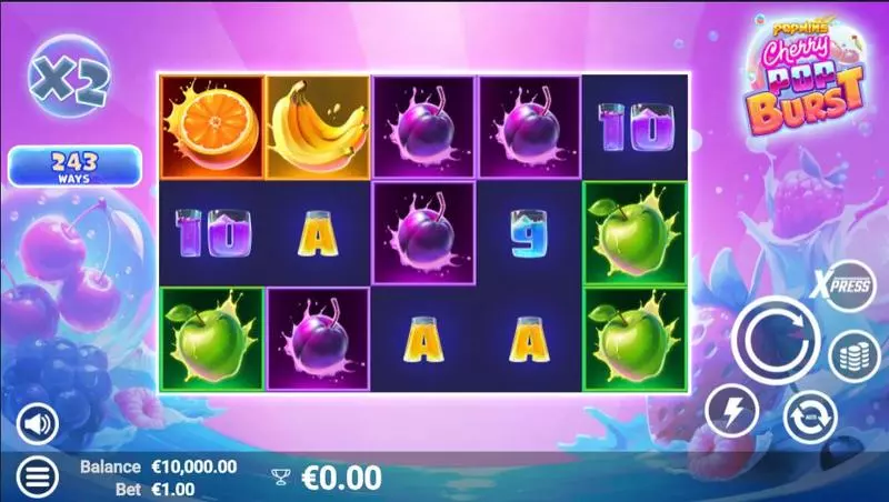 CherryPop Burst Fun Slot Game made by AvatarUX with 5 Reel 