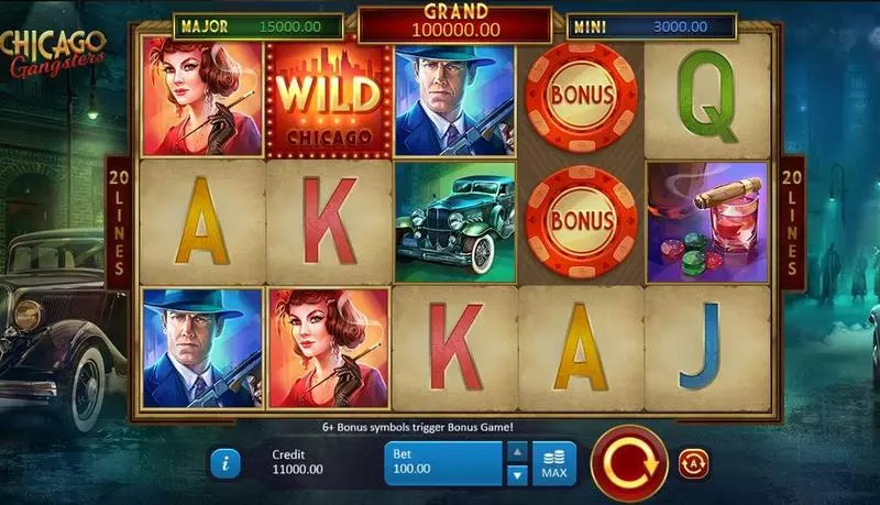 Chicago Gangsters Fun Slot Game made by Playson with 5 Reel and 20 Line
