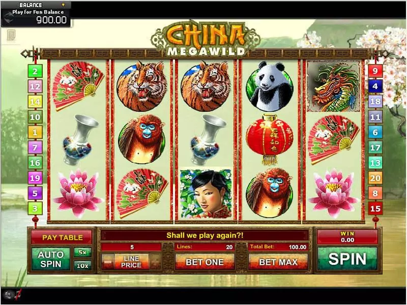 China MegaWild Fun Slot Game made by GamesOS with 5 Reel and 20 Line