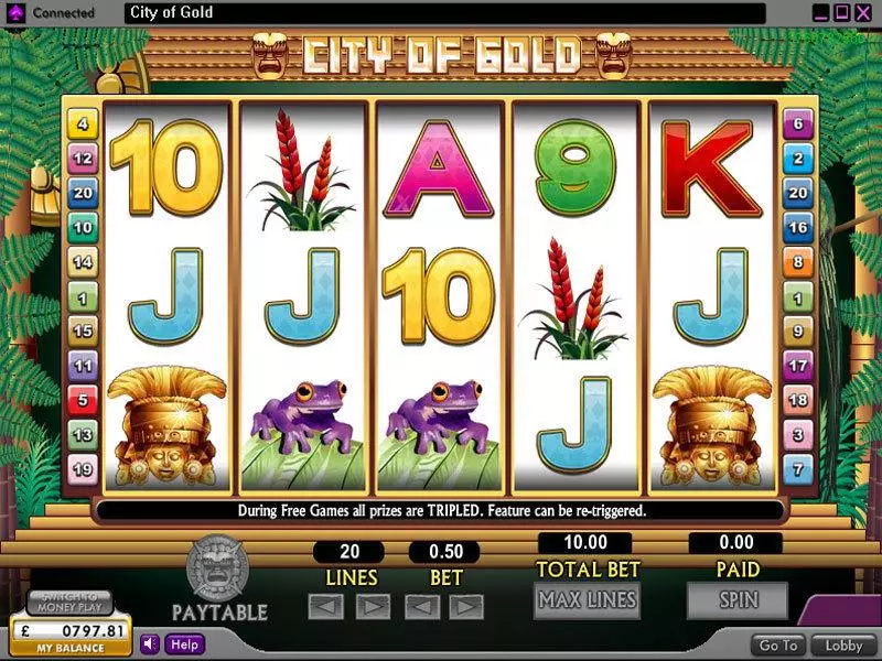 City of Gold Fun Slot Game made by 888 with 5 Reel and 20 Line