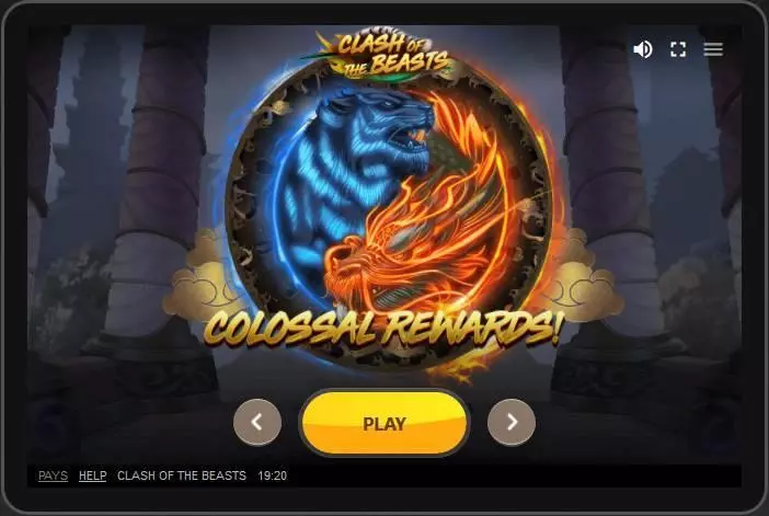 Clash of the Beasts Fun Slot Game made by Red Tiger Gaming with 6 Reel and 40 Line