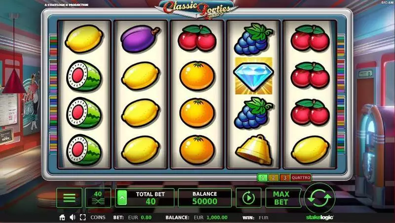 Classic Forties Quattro Fun Slot Game made by StakeLogic with 5 Reel and 40 Line