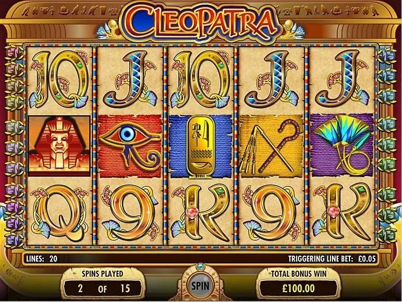 Cleopatra Fun Slot Game made by IGT with 5 Reel and 20 Line