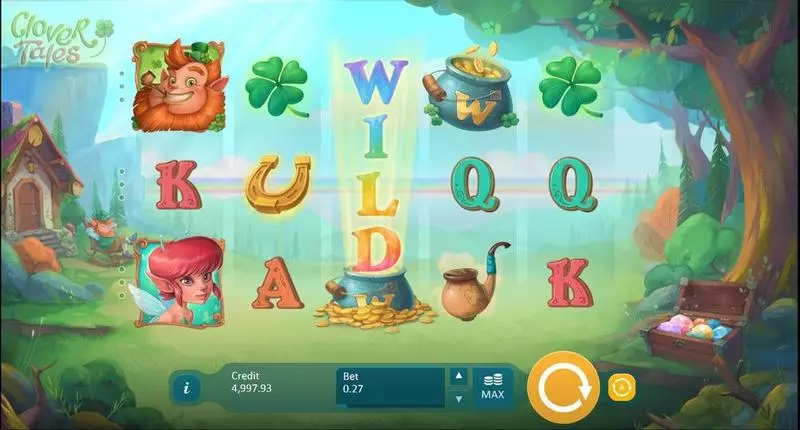Clover Tales Fun Slot Game made by Playson with 5 Reel and 9 Line