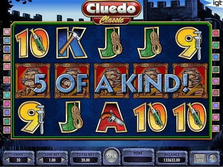 Cluedo Fun Slot Game made by IGT with 5 Reel and 15 Line