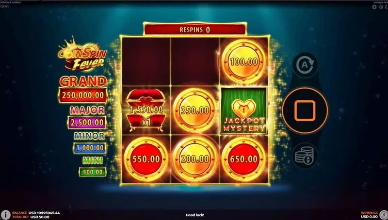 CoinSpin Fever Fun Slot Game made by Mancala Gaming with 3 Reel 