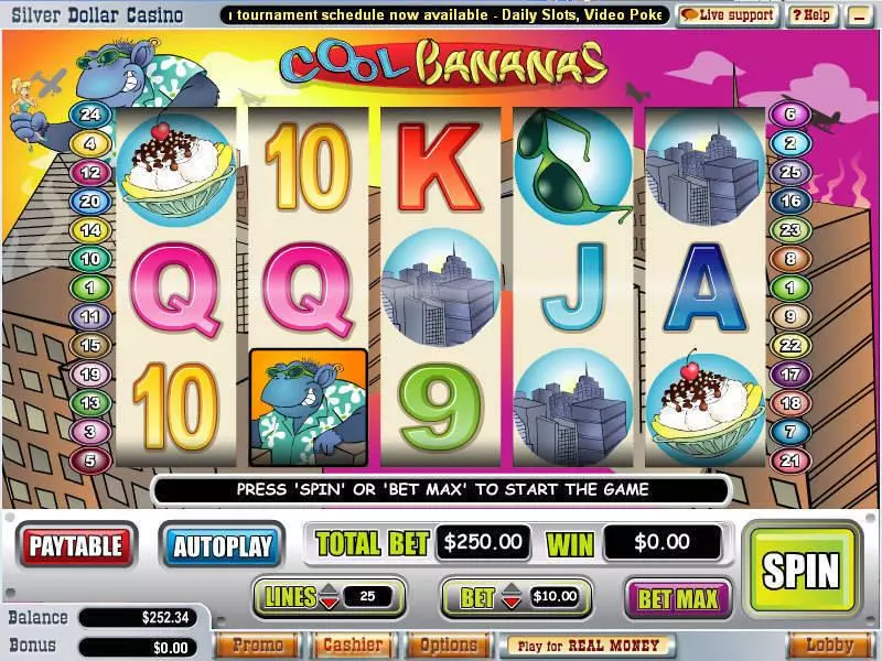 Cool Bananas Fun Slot Game made by WGS Technology with 5 Reel and 25 Line