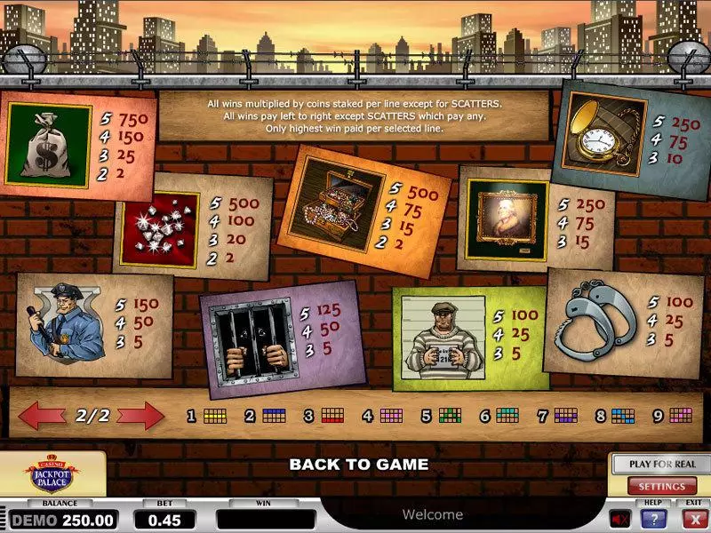 Cops n Robbers Fun Slot Game made by Play'n GO with 5 Reel and 9 Line