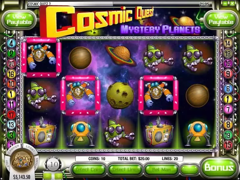 Cosmic Quest Episode Two Fun Slot Game made by Rival with 5 Reel and 20 Line