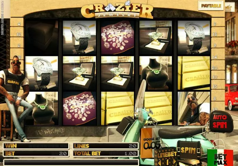 Crazier Jewelry Fun Slot Game made by Sheriff Gaming with 5 Reel and 20 Line