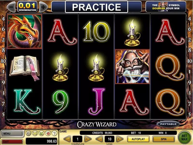 Crazy Wizard Fun Slot Game made by GTECH with 5 Reel and 10 Line
