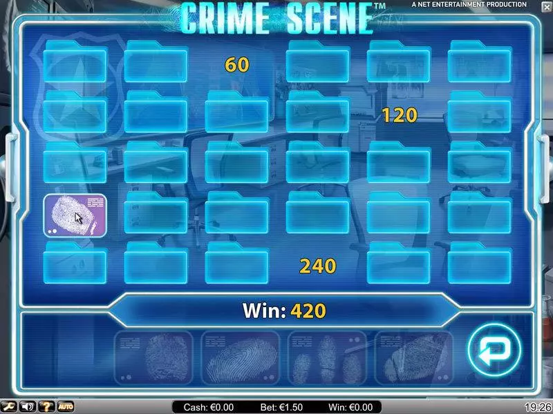 Crime Scene Fun Slot Game made by NetEnt with 5 Reel and 15 Line