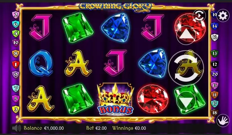 Crowning Glory  Fun Slot Game made by Betdigital with 5 Reel and 20 Line