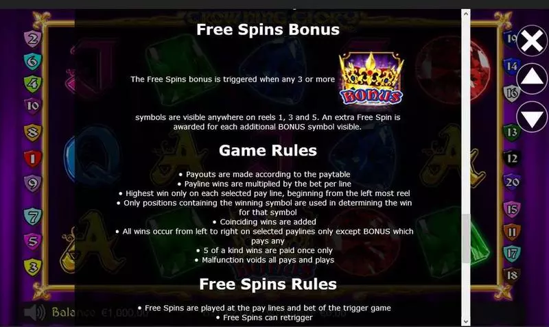 Crowning Glory  Fun Slot Game made by Betdigital with 5 Reel and 20 Line